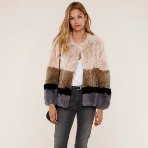 NWT Revolve Heartloom Chandler Rabbit Fur Jacket